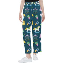 Cute Babies Toys Seamless Pattern Women s Pants  by Vaneshart