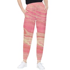 Illustration Graphic Pattern Texrure Pink Maeble Tapered Pants by Wegoenart