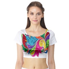 Im Fourth Dimension Colour 30 Short Sleeve Crop Top by imanmulyana