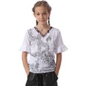 IM Fourth Dimension Black White 34 Kids  V-Neck Horn Sleeve Blouse View1