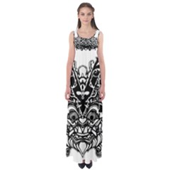 Im Fourth Dimension Black White 35 Empire Waist Maxi Dress by imanmulyana