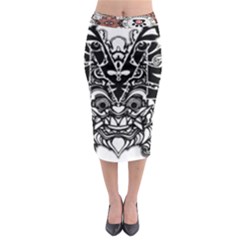 Im Fourth Dimension Black White 35 Midi Pencil Skirt by imanmulyana