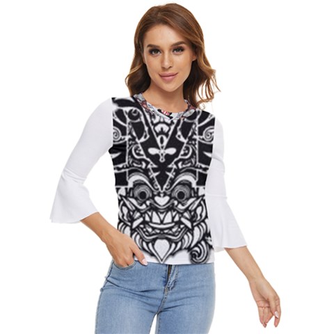 Im Fourth Dimension Black White 35 Bell Sleeve Top by imanmulyana