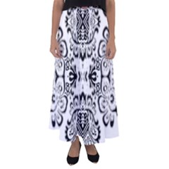 Im Fourth Dimension Black White 57 Flared Maxi Skirt by imanmulyana