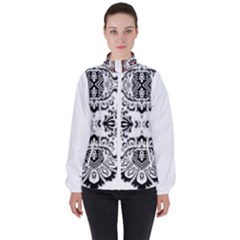 Im Fourth Dimension Black White 57 Women s High Neck Windbreaker by imanmulyana