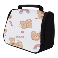 Illustrations Bear Cartoon Background Pattern Full Print Travel Pouch (small) by Sudhe