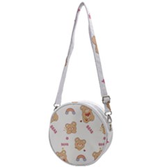 Illustrations Bear Cartoon Background Pattern Crossbody Circle Bag by Sudhe