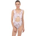 Pig Cartoon Background Pattern Center Cut Out Swimsuit View1