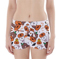 Illustration Pumpkin Bear Bat Bunny Chicken Boyleg Bikini Wrap Bottoms by Sudhe