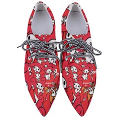 Rabbit Background Cartoon Pointed Oxford Shoes by Sudhe