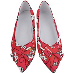 Rabbit Background Cartoon Women s Bow Heels by Sudhe