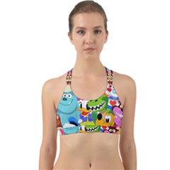 Illustration Cartoon Character Animal Cute Back Web Sports Bra by Sudhe