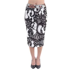 Im Fourth Dimension Black White 66 Midi Pencil Skirt by imanmulyana