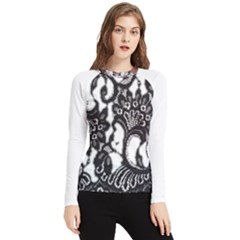 Im Fourth Dimension Black White 66 Women s Long Sleeve Rash Guard by imanmulyana