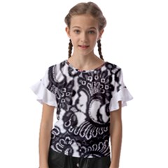 Im Fourth Dimension Black White 66 Kids  Cut Out Flutter Sleeves by imanmulyana