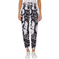 Im Fourth Dimension Black White 66 Cropped Drawstring Pants by imanmulyana