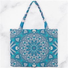 Mandala Blue Mini Tote Bag by zappwaits