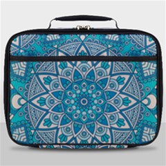 Mandala Blue Full Print Lunch Bag by zappwaits