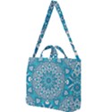 Mandala Blue Square Shoulder Tote Bag View1