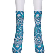 Mandala Blue Crew Socks by zappwaits