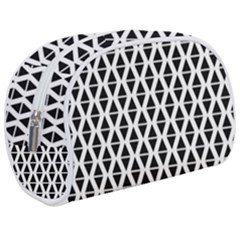 Triangle-black White Make Up Case (medium) by nateshop