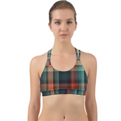 Plaid Tartan Checkered Tablecloth Back Web Sports Bra by danenraven