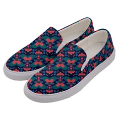 Illustration Tile Pattern Patchwork Men s Canvas Slip Ons by danenraven