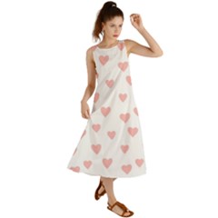 Small Cute Hearts Summer Maxi Dress by ConteMonfrey