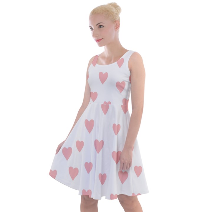 Small Cute Hearts Knee Length Skater Dress