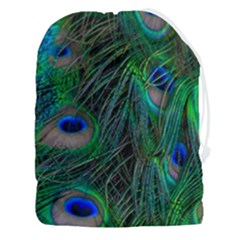 Beautiful Peacock Feathers Drawstring Pouch (3xl) by Ravend