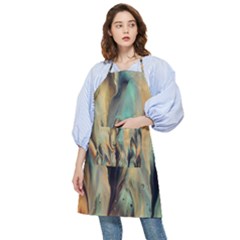 Abstract Painting In Colored Paints Pocket Apron by Ravend