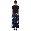 Illustration Cosmos Cosmo Rocket Spaceship Ufo Flared Maxi Skirt View2