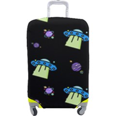 Illustration Cosmos Cosmo Rocket Spaceship Ufo Luggage Cover (large) by danenraven