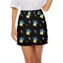 Illustration Cosmos Cosmo Rocket Spaceship Ufo Mini Front Wrap Skirt View1