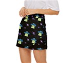 Illustration Cosmos Cosmo Rocket Spaceship Ufo Mini Front Wrap Skirt View2