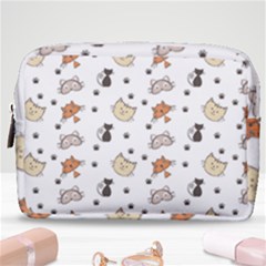 Cute Cat Kitten Animal Design Pattern Make Up Pouch (medium) by danenraven