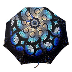 Illustration Tech Galaxy Robot Bot Science Folding Umbrellas by danenraven