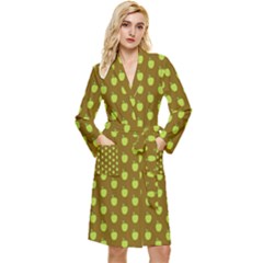 All The Green Apples  Long Sleeve Velour Robe by ConteMonfrey