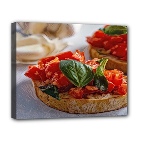 Beautiful Bruschetta - Italian Food Deluxe Canvas 20  X 16  (stretched) by ConteMonfrey