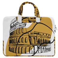 Colosseo Draw Silhouette Macbook Pro 16  Double Pocket Laptop Bag  by ConteMonfrey