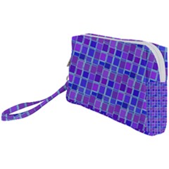 Background Mosaic Purple Blue Wristlet Pouch Bag (small) by danenraven