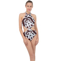 Im Fourth Dimension Colour 75 Halter Side Cut Swimsuit by imanmulyana