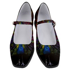 Beautiful Peacock Feather Women s Mary Jane Shoes by Jancukart