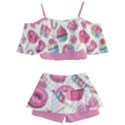 Donut sweet lollipop cand Kids  Off Shoulder Skirt Bikini View2