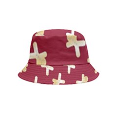 Gold Gingerbread Man Burgundy Bucket Hat (kids) by TetiBright