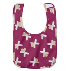 Gold Gingerbread Man Burgundy Baby Bib by TetiBright