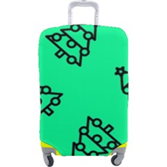 Tree With Ornaments Green Luggage Cover (large) by TetiBright