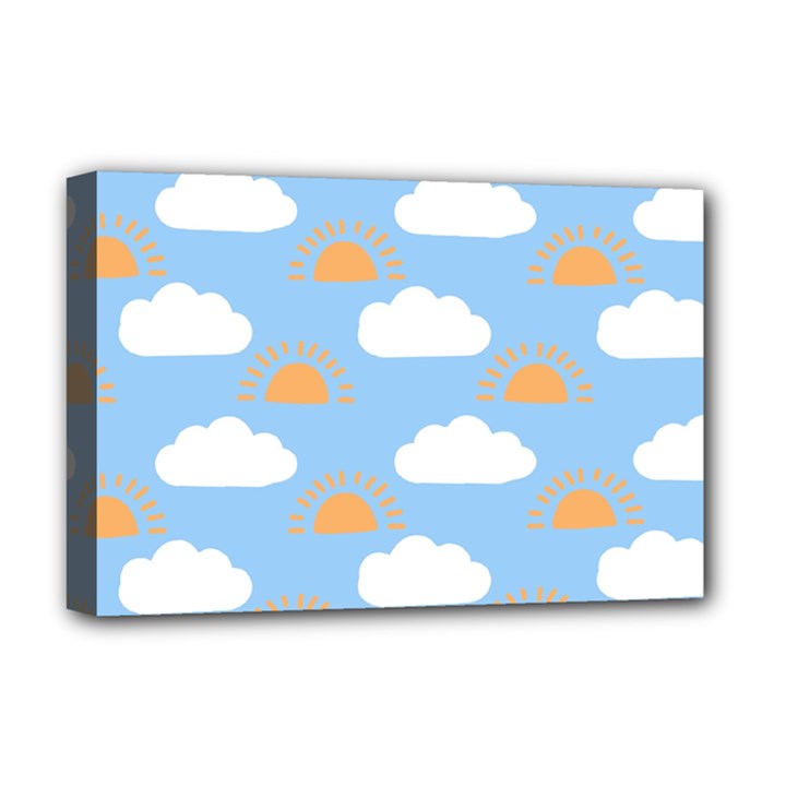 Sun And Clouds  Deluxe Canvas 18  x 12  (Stretched)