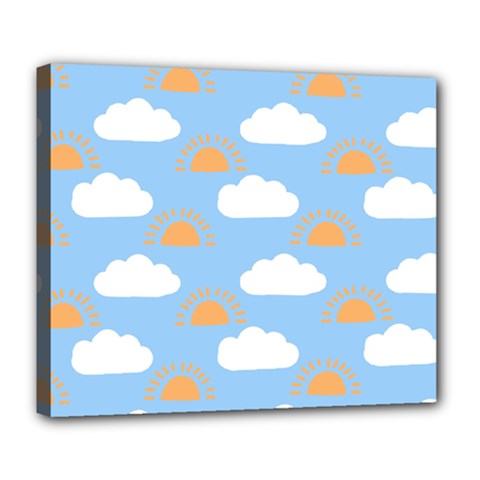 Sun And Clouds  Deluxe Canvas 24  X 20  (stretched) by ConteMonfreyShop