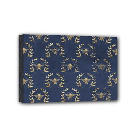 Blue Golden Bee   Mini Canvas 6  X 4  (stretched) by ConteMonfreyShop